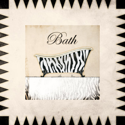 Zebra Tub - Wrapped Canvas Painting