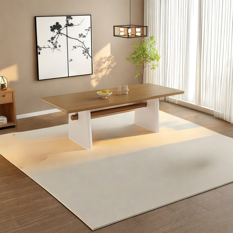 Rectangular Modern Solid Wood Dining Tables, 29.5"H x 63"L x 27.6"W