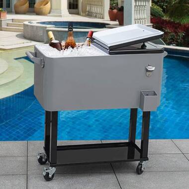 TRINITY 100 Quart Stainless Steel Cooler w/ Cover