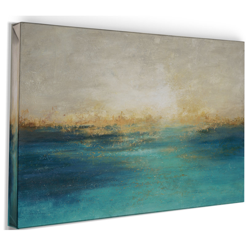 « littoral ii », peinture sur toile tendue, H 12 po x l 8 po x P 1 po