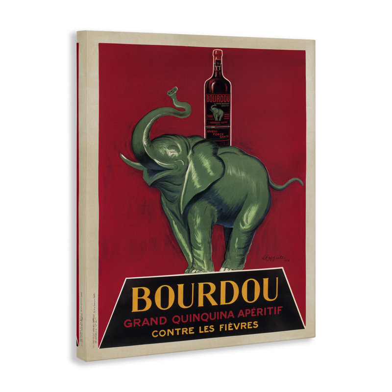 «Bourdou Vintage Elephant Publicité» par Leonetto Cappiello, reproduction d'art graphique, H 48 po x l 36 po