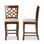 Upholstered Counter Stool with Solid Wood Frame