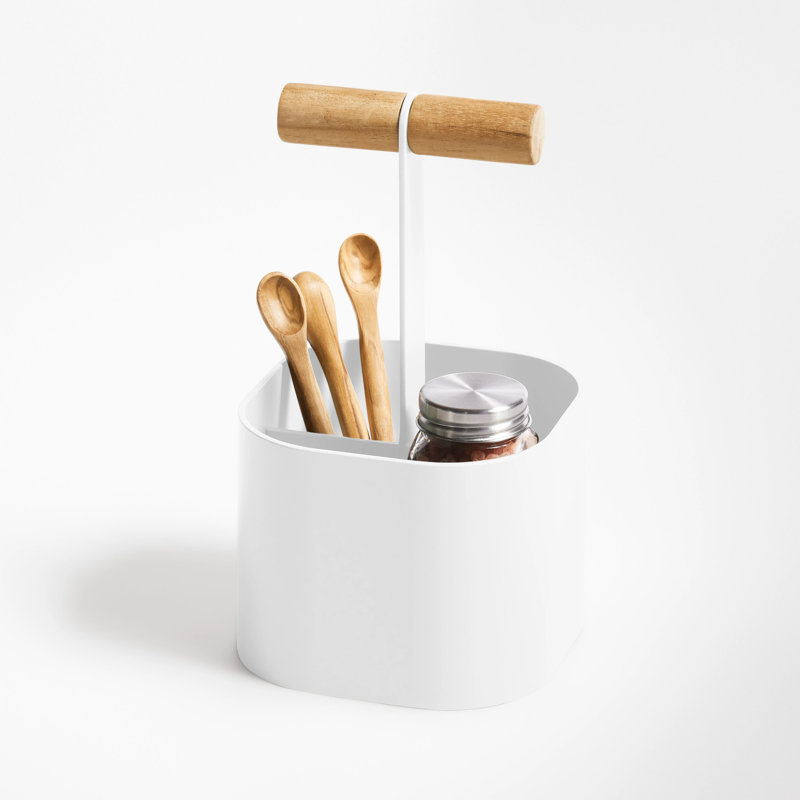 Pluck Small Caddy, White