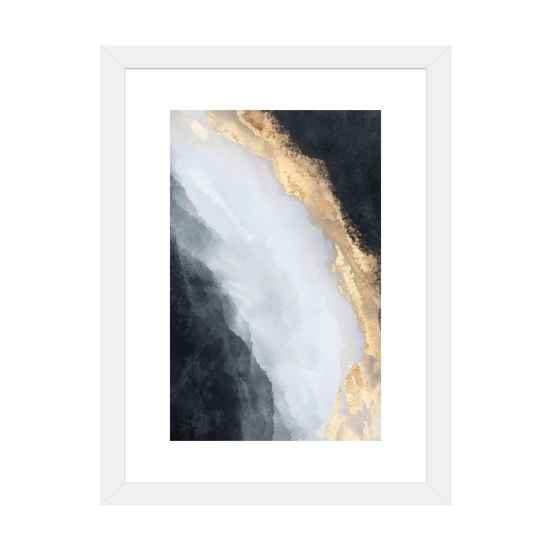 « Stream » par Elisabeth Fredriksson, reproduction d’art, H 24 po x l 16 po x P 1 po, Papier encadré blanc, Blanc