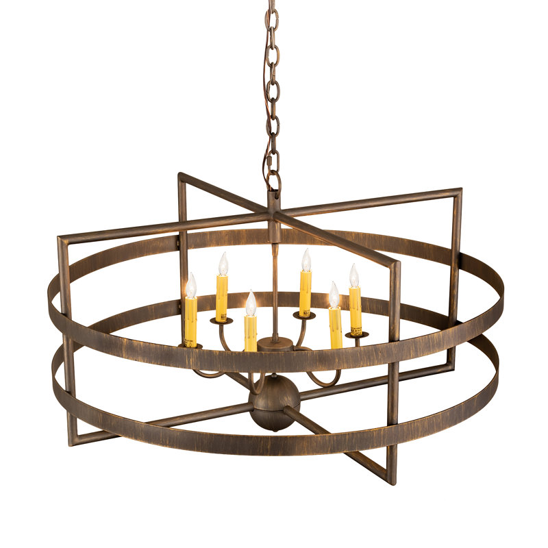 Lustree tambour 6 lumières unique Frannie