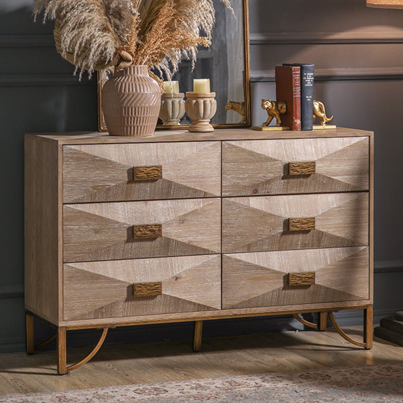 Retro Solid Wood Sideboard, 32.09" H x 47.24" W x 17.32" D