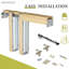 Porte coulissante avec fermeture à glissière - Porte intérieure en MDF blanc de style shaker et garde-manger avec cadre de poche-113579538-113579866