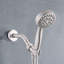 Pomme de douche à haute pression à 5 réglages VEVOR, surface de 3,5 po avec tuyau en acier inoxydable de 59 po, pomme de douche réglable en nickel brossé