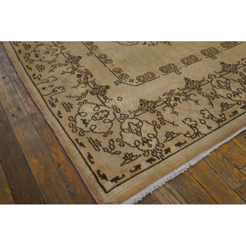 Tapis ivoire antique en laine Sivas