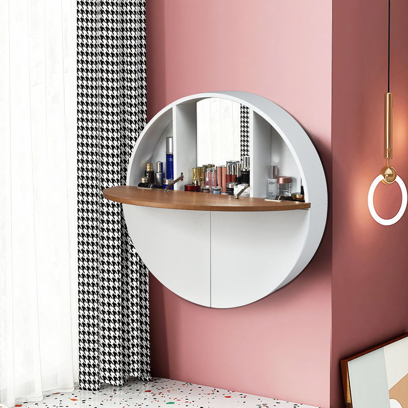 Coiffeuse avec miroir Southwick, Blanc