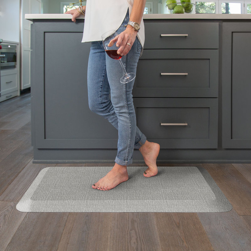 Tapis de cuisine anti-fatigue anti-fatigue, tissé Haven, Brume de pierre, 20 po x 32 po