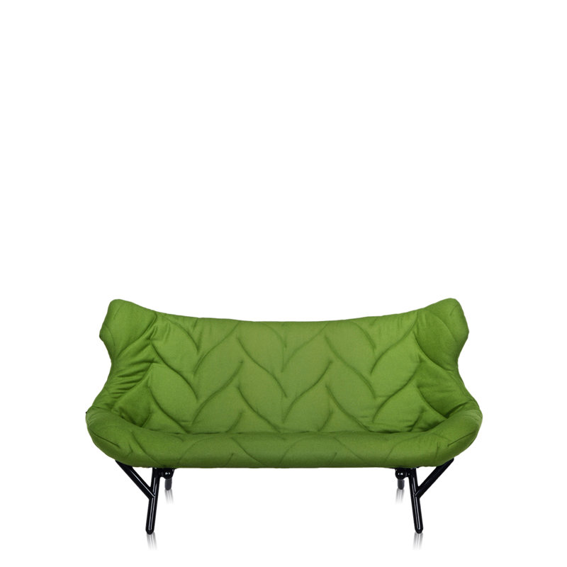 Foliage Loveseat, Black, Pink Velvet