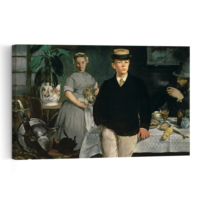 Déjeuner à l'atelier, 1868 - Estampe d'art mural contemporain abstrait, H 40 po x l 60 po