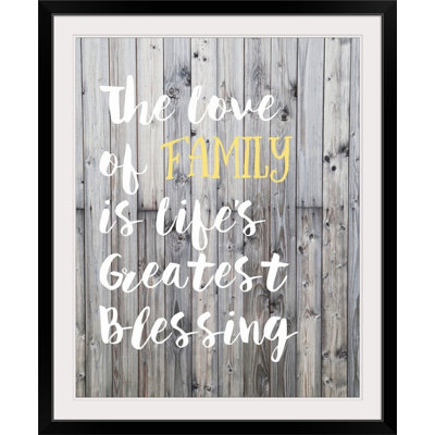 « the love of family », art textuel