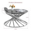 Retro Luxury Round Stainless Steel Coffee Table Set With Side Table-332187825