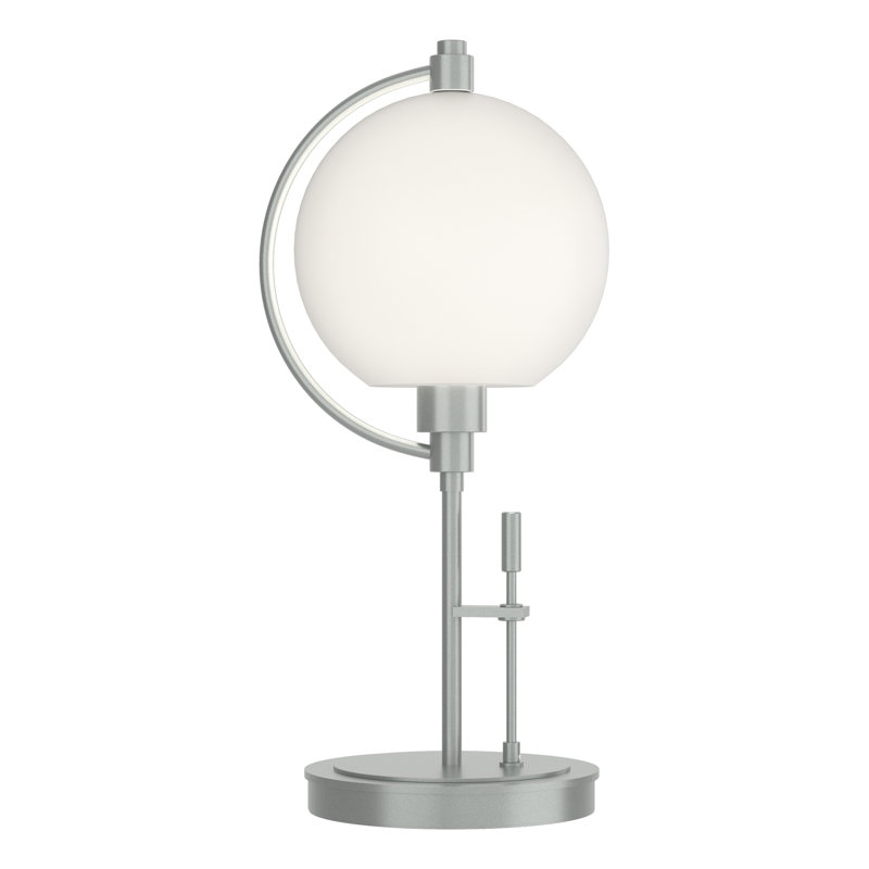 Pluto 19.3" Table Lamp, Opal, Vintage Platinum