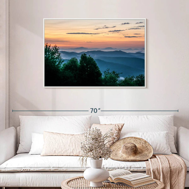 Blue Ridge, Cadre flottant blanc, 43 po x 29 po