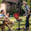 1600W Portable Double Layer Electric BBQ Grill With Stand Red-110979104