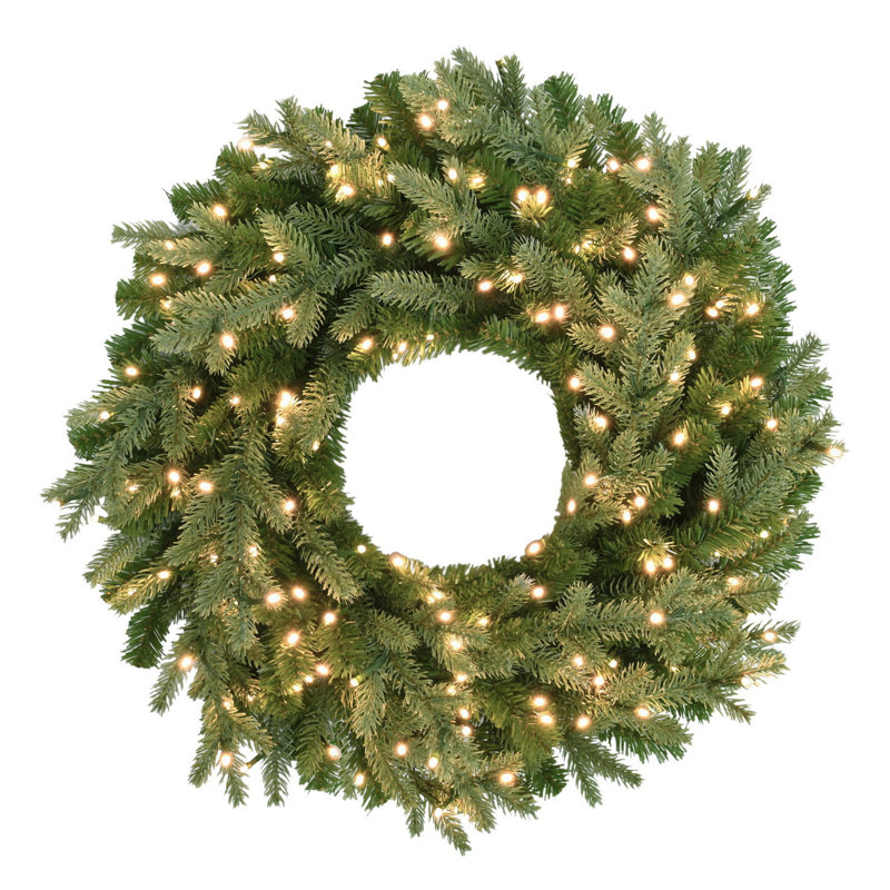 ST CATHERINE DELUXE WREATH, 8" H x 24" W x 24" D, Dark Green