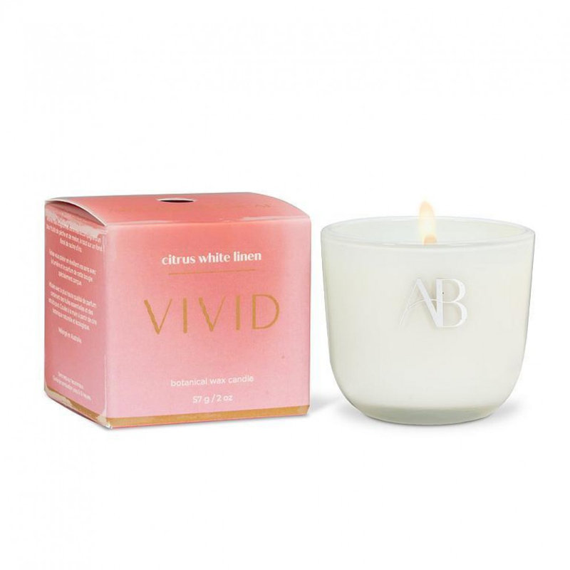 Bougie sureau à la noix de coco et piédestal, Corail