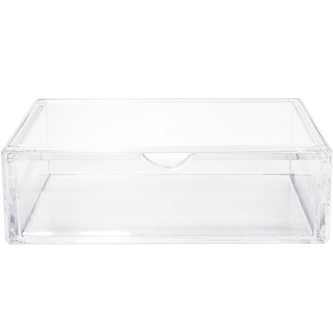 Sorbus Single Cosmetic Acrylic Drawers for Organizing, Stackable, Large in Clear Sorbus