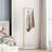Heavy-Duty Standing Coat Rack, Modern Gold Metal Coat Tree with 3 Hooks & Crossbar, Sturdy Entryway Organizer for Coats, Hats, and Handbags