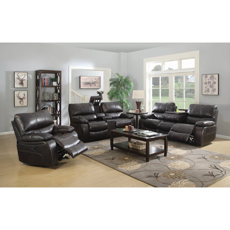 Causeuse de cinéma home, Simili cuir brun foncé