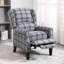 Tartan Reclining Arm Chairs Wing Back Armchair For Living Room Grey, Plaid Recliner, Bunyard