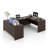 U-Shaped Executive Desk With File Cabinet-1730074272