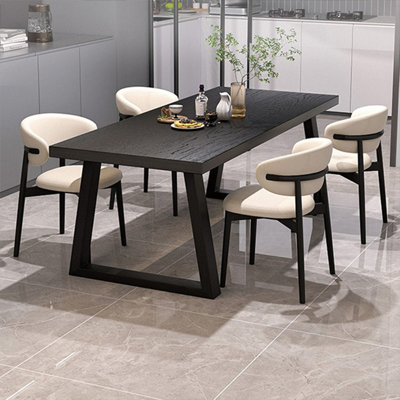 Ensemble de table entièrement en bois massif, H 29,92 po x L 78,74 po x l 31,49 po