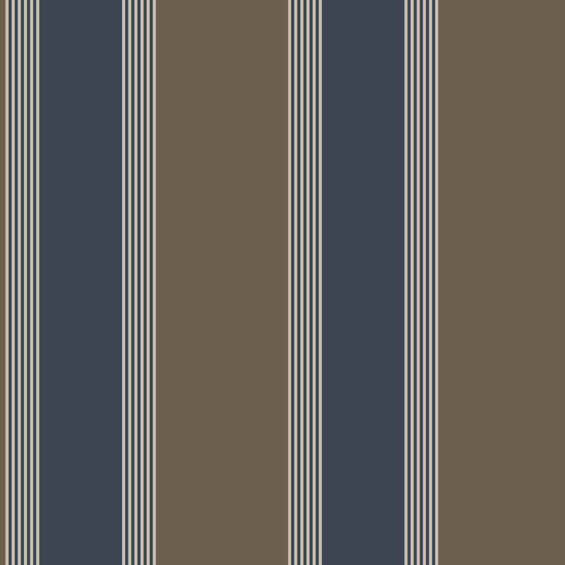 Pemberville 10.05m x 53cm Matte Wallpaper Roll, Blue/Brown
