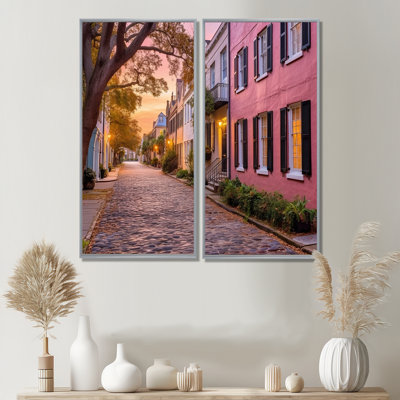 South Carolina Historic Charm Of Charleston - Modern Canvas Prints 2-Panels