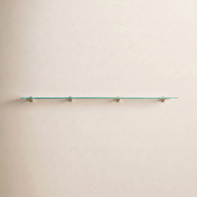 Earlham 72" Rectangular Glass Bracket Shelf