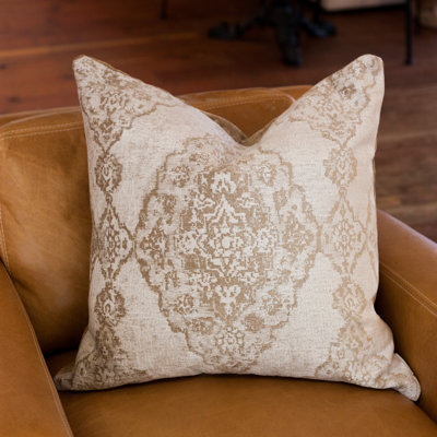Ravenna Damask Chenille Reversible Throw Pillow
