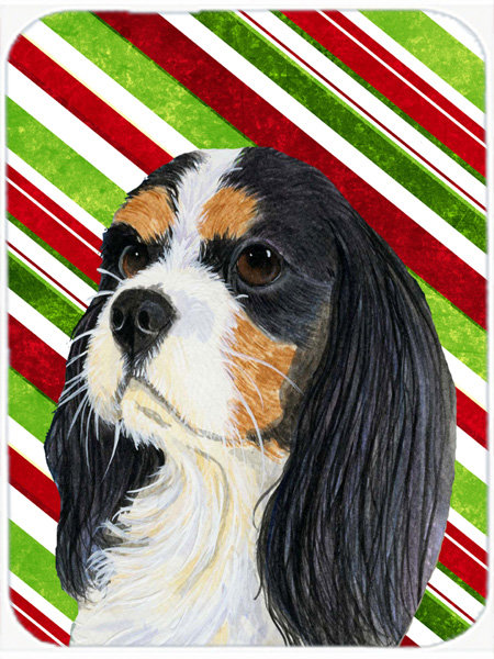 Planche à découper en verre de noël east urban home cavalier épagneul