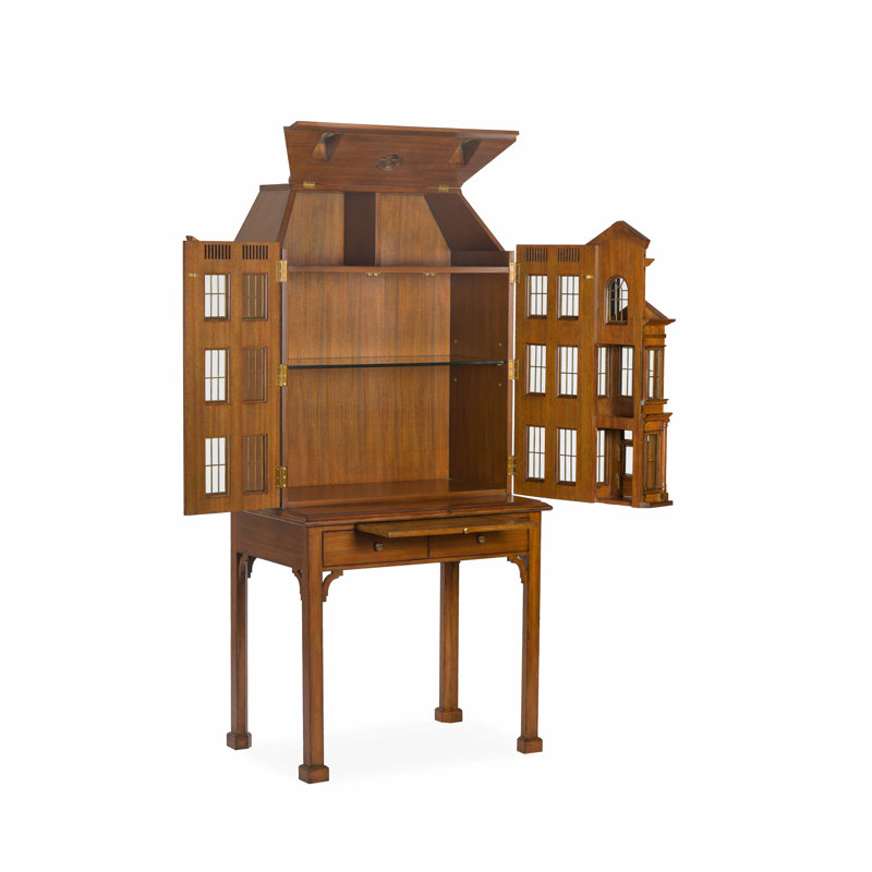 Dollhouse 34'' Solid Wood Bar Cabinet