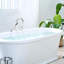 Robinet de baignoire cascade avec pulvérisateur, robinet de baignoire romaine à 3 trous avec douchette à main-126253913