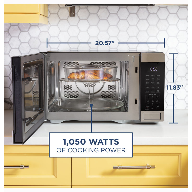 GE 1.0 Cu. Ft. Capacity Countertop Convection Microwave Oven With Air Fry