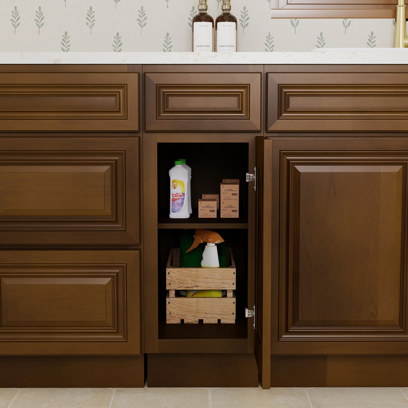 Armoire de cuisine casain, Caramel foncé, 12"