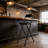 29.5" Black Faux Leather Foldable Bar Stool With Backrest, Heavy-duty Counter Chair