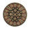 Hand-Knotted High-Quality Black and Red Round Area Rug