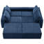 Élégant canapé modulaire rembourré avec repose-pieds, tissu chenille, 110 x 72 po, sans assemblage, pour une décoration intérieure polyvalente de 110 x 72 x 30 po, salon et chambre à coucher