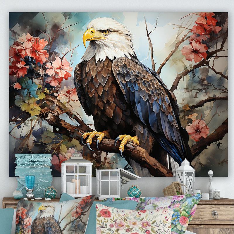 «Mosaic Bold Eagle Majesty», reproduction sur toile, H 30 po x l 40 po x P 1,5 po, Toile tendue