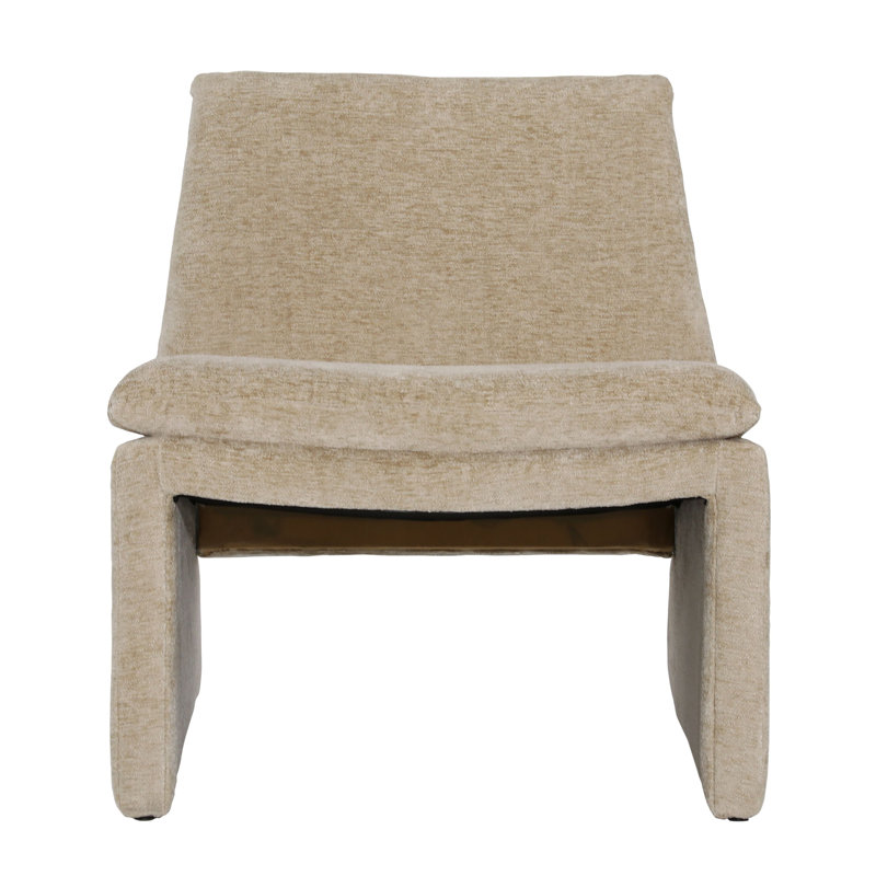 Chaise d'appoint rembourrée Jakenzie, sable