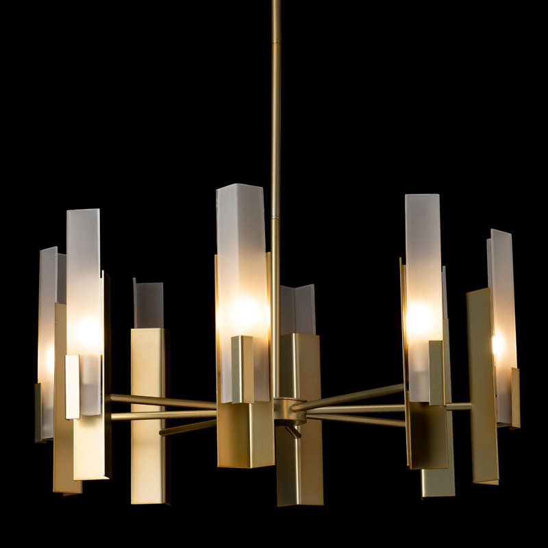 Summit Pendant - 8-Light - Natural Iron - Clear Glass, Modern Brass, Frosted Glass