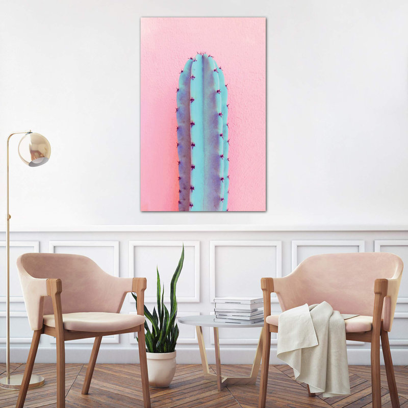 Lonely Cactus by Emanuela Carratoni - Print on Canvas, 101.6 cm H x 66.04 cm W x 1.91 cm D, No Frame