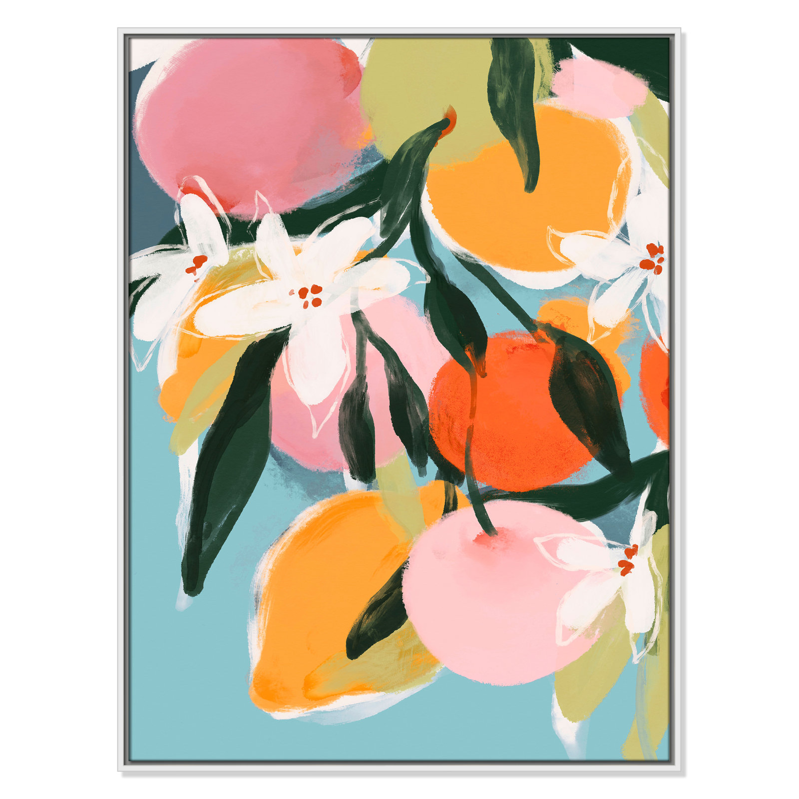 Fruity Summer I Print by Treechild, White Floater, 41.5" H x 31.5" W