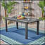 Table de salle à manger d'extérieur extensible en bois d'acacia, gris foncé, pour des rassemblements de patio polyvalents et élégants-1099295073