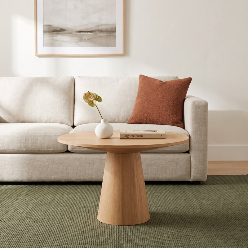 Wyatt Single Coffee Table, 17.5" H x 29" L x 29" W, Natural