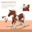 Cheval à bascule en bois pour tout-petits, chaise berçante en peluche pour enfants avec comptine